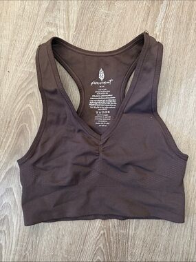 Brown Free people movement Seamless V-Neck Sports Bra